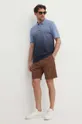 Ľanové šortky Pepe Jeans RELAXED LINEN SMART SHORTS hnedá