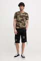 Aeronautica Militare pantaloni scurti din bumbac BE041CT1122 negru SS25