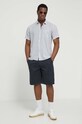 Barbour szorty bawełniane MST0006 granatowy SS24