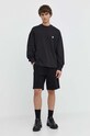 HUGO Blue pantaloni scurți din bumbac 50522364 negru AW25