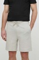 BOSS Orange pantaloni scurți din bumbac uni bej 50511726