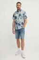 Rifľové krátke nohavice Armani Exchange 3DZJ65.Z1XBZ modrá SS24