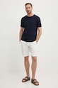 Σορτς από λινό United Colors of Benetton 4AGH59548 λευκό SS25