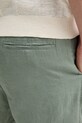 United Colors of Benetton szorty lniane zielony 4AGH59548