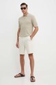 Sisley pantaloni scurti din bumbac 4WMDS900N bej SS24