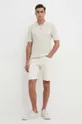 Rifľové krátke nohavice Calvin Klein béžová