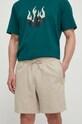 adidas Originals pantaloni scurti din bumbac bumbac bej IR7880
