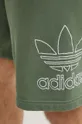 zelená Bavlnené šortky adidas Originals