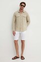 Liu Jo pantaloni scurți din amestec de in M124P305SHORTLINEN alb SS24