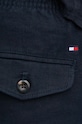 Ľanové šortky Tommy Hilfiger tmavomodrá MW0MW34498
