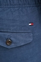 Ľanové šortky Tommy Hilfiger tmavomodrá MW0MW34498