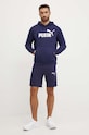 Puma pantaloncini in cotone 658608 blu navy AW24