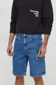 Calvin Klein Jeans farmer rövidnadrág kék