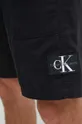 czarny Calvin Klein Jeans szorty z domieszką lnu