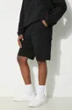negru Carhartt WIP pantaloni scurti din bumbac Single Knee Short