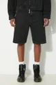 čierna Rifľové krátke nohavice Carhartt WIP Landon
