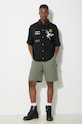 Džínové šortky Carhartt WIP Single Knee Short I031504.1YFGD zelená SS24
