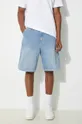 niebieski Carhartt WIP szorty jeansowe Simple Short