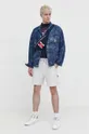 Хлопковые шорты Tommy Jeans серый