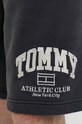 Tommy Jeans pamut rövidnadrág szürke DM0DM18799