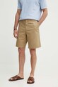 Lacoste pantaloni scurti din bumbac bumbac bej FH8140