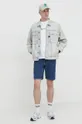 Traper kratke hlače Karl Lagerfeld Jeans mornarsko plava