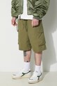 Universal Works pantaloni scurti Parachute Short verde 30159.OLIVE