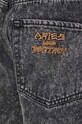 Aries pantaloni scurti jeans Acid Wash Denim Short negru SUAR30204