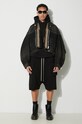 Rick Owens pantaloncini in cotone Knit Shorts Creatch Cargo Pods DU01D1382.RIG.09 nero SS24