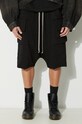 Rick Owens pantaloncini in cotone Knit Shorts Creatch Cargo Pods nero DU01D1382.RIG.09