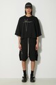 Rick Owens szorty bawełniane x Champion Beveled Pods CM01D9240 czarny SS24