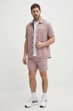 Picture pantaloni scurti din velur Dalvik MSH088 roz SS24