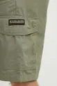 green Napapijri cotton shorts N-Maranon Cargo