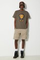 Napapijri pantaloni scurti din bumbac N-Deline NP0A4HOTN1F1 bej SS24