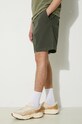 Norse Projects pantaloni scurți din amestec de in Ezra Relaxed Cotton verde N35.0614.8022