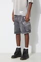Kraťasy Maison MIHARA YASUHIRO Rc Twill Cargo Shorts šedá A12PT043