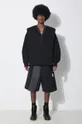 Maison MIHARA YASUHIRO pantaloni scurti din bumbac Vertical Switching negru