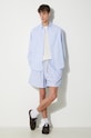 MKI MIYUKI ZOKU pantaloni scurti din bumbac Striped Shorts STRIPED.SHORTS albastru SS24
