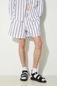 Хлопковые шорты MKI MIYUKI ZOKU Striped Shorts хлопок чёрный STRIPED.SHORTS