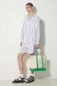 MKI MIYUKI ZOKU pantaloni scurti din bumbac Striped Shorts STRIPED.SHORTS negru SS24