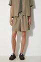 MKI MIYUKI ZOKU pantaloni scurti Tencel Shorts verde TENCEL.SHORTS