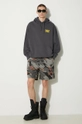 Хлопковые шорты AAPE AAPSPMA690XXM серый SS24