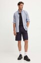 Шорти з домішкою льону Guess M4GD02.WFBXA темно-синій SS24