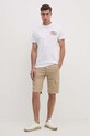 Шорти з домішкою льону Guess M4GD17.WFBXA бежевий SS24