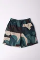 зелен Памучен къс панталон by Parra Distorted Camo Shorts Унисекс