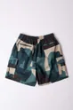 Bavlnené šortky by Parra Distorted Camo Shorts zelená