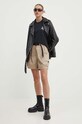 Converse szorty bawełniane 10026395.A06 beżowy SS24