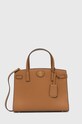 Tory Burch torebka skórzana Robinson Pebbled Small 152752.202 brązowy SS24