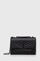 Kožená kabelka Tory Burch Kira Chevron přírodní kůže černá 90857.003