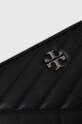 Tory Burch kopertówka skórzana Kira Chevron Pave Logo Pouch czarny 153103.001